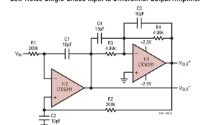 LTC6242低输入偏置电流放大器(<100pA)参数介绍及中文PDF下载