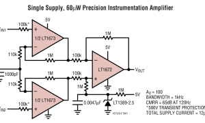 LT1672精细放大器(Vos<1mV且TCVos<2uV/C)参数介绍及中文PDF下载