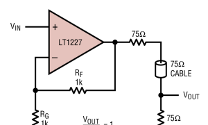 LT1227高压放大器(≥12V)参数介绍及中文PDF下载