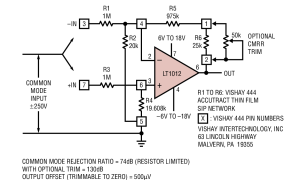 LT1012高压放大器(≥12V)参数介绍及中文PDF下载