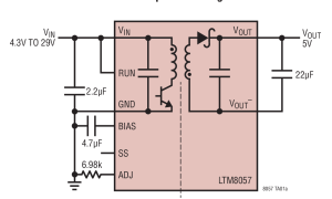 LTM8057阻隔µModule转换器参数介绍及中文PDF下载