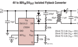 LT8304反激式、正激式和阻隔式控制器参数介绍及中文PDF下载