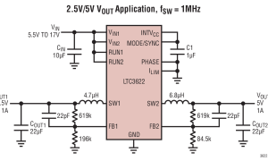 LTC3622多个输出降压调节器参数介绍及中文PDF下载