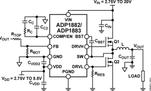 ADP1882外部开关电源降压型控制器参数介绍及中文PDF下载