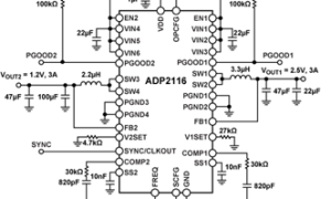 ADP2116多个输出降压调节器参数介绍及中文PDF下载