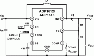 ADP1612内部电源开关升压稳压器参数介绍及中文PDF下载