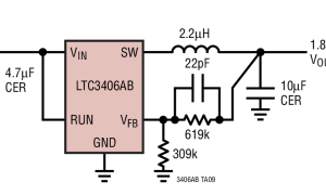 LTC3406AB内部电源开关降压稳压器参数介绍及中文PDF下载