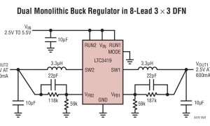 LTC3419多个输出降压调节器参数介绍及中文PDF下载