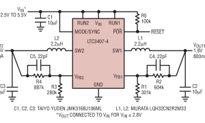 LTC3407-4多个输出降压调节器参数介绍及中文PDF下载