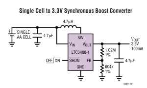 LTC3400-1内部电源开关升压稳压器参数介绍及中文PDF下载