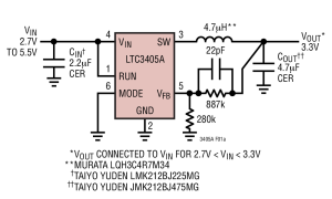 LTC3405A内部电源开关降压稳压器参数介绍及中文PDF下载